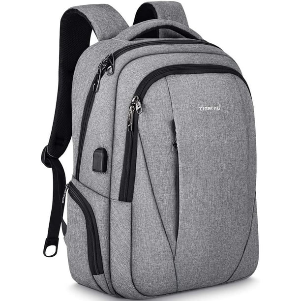 15.6" Men Business Backpack Laptop Light Slim School Rucksack Hiking Travel Bag 
